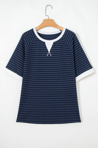 Melany Trim Ribbed T PLUS Shirt - Hello Beautiful BoutiquePlus Size Tops & TeesThreaded Pear