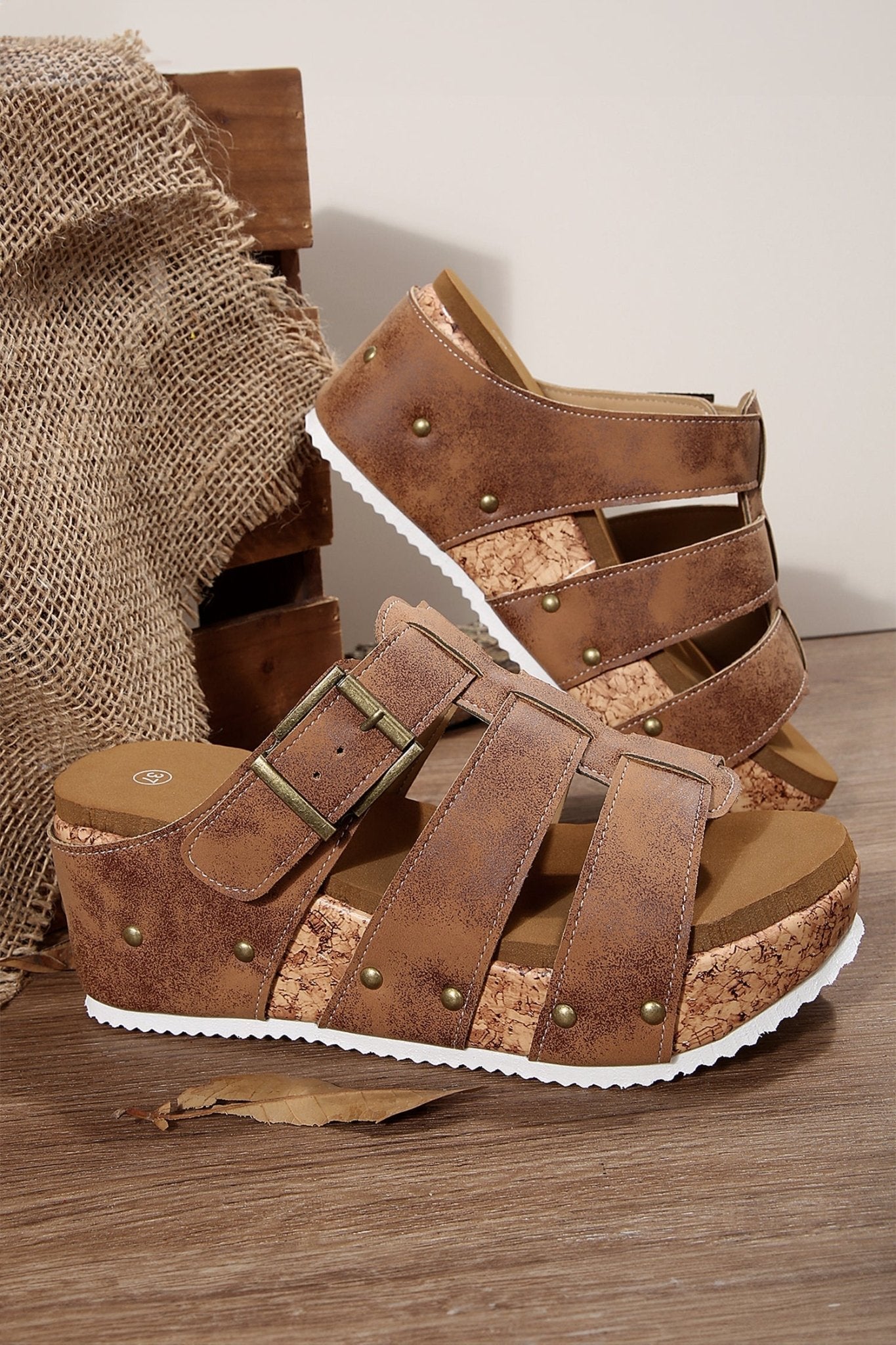 Melody Cork Wedge Platform Slippers - Hello Beautiful BoutiqueSlippersThreaded Pear