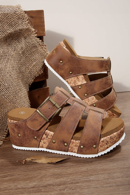 Melody Cork Wedge Platform Slippers - Hello Beautiful BoutiqueSlippersThreaded Pear