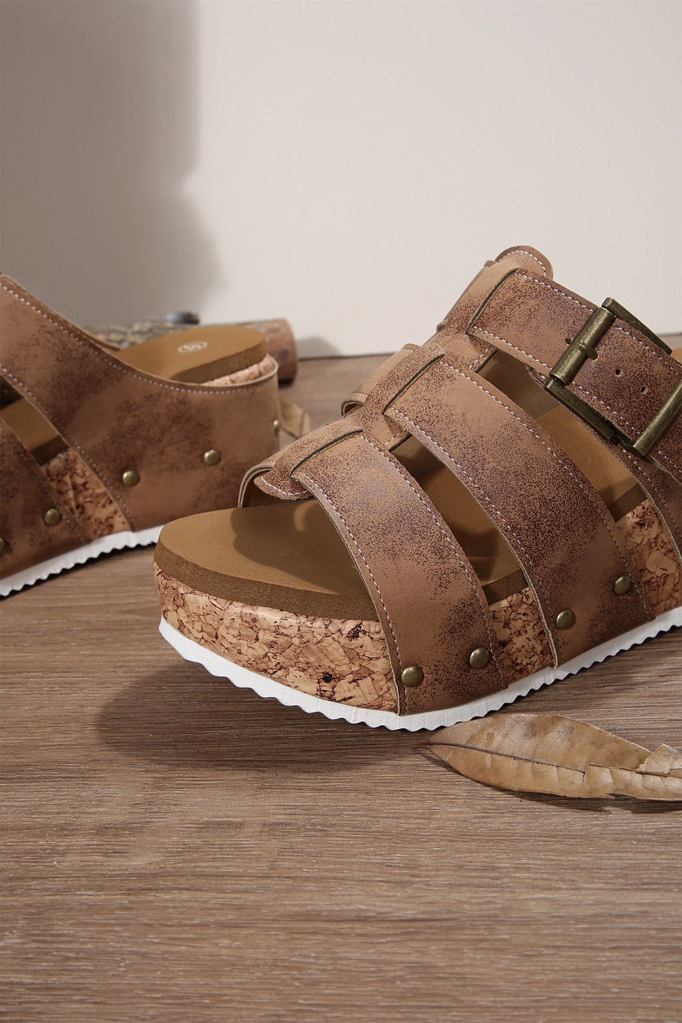 Melody Cork Wedge Platform Slippers - Hello Beautiful BoutiqueSlippersThreaded Pear