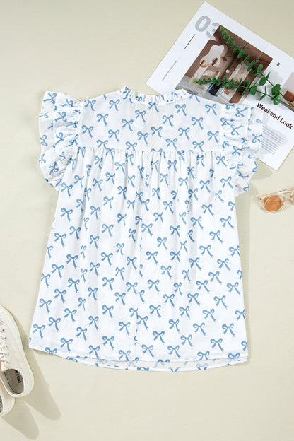 Melody Short Sleeve Bow PLUS Top - Hello Beautiful BoutiquePlus Size Blouses & ShirtsThreaded Pear