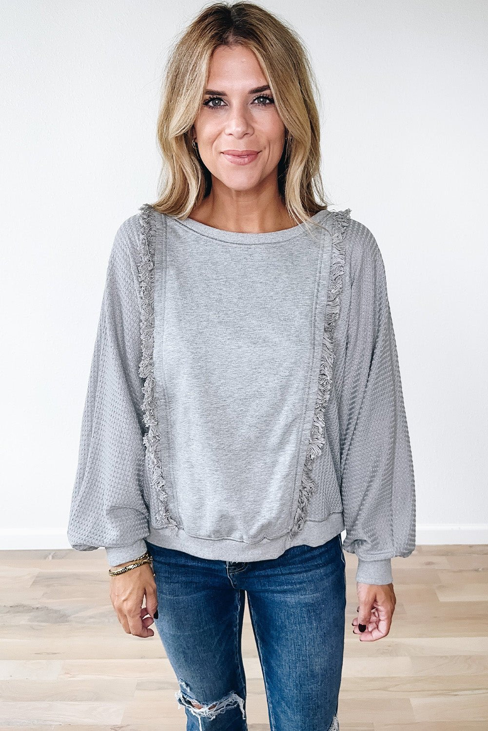 Mercy Hem Pullover top Long Sleeve Top - Hello Beautiful BoutiqueLong Sleeve TopsThreaded Pear