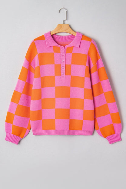 Meredith Polo Collar Baggy Sweater - Hello Beautiful BoutiqueSweatersThreaded Pear