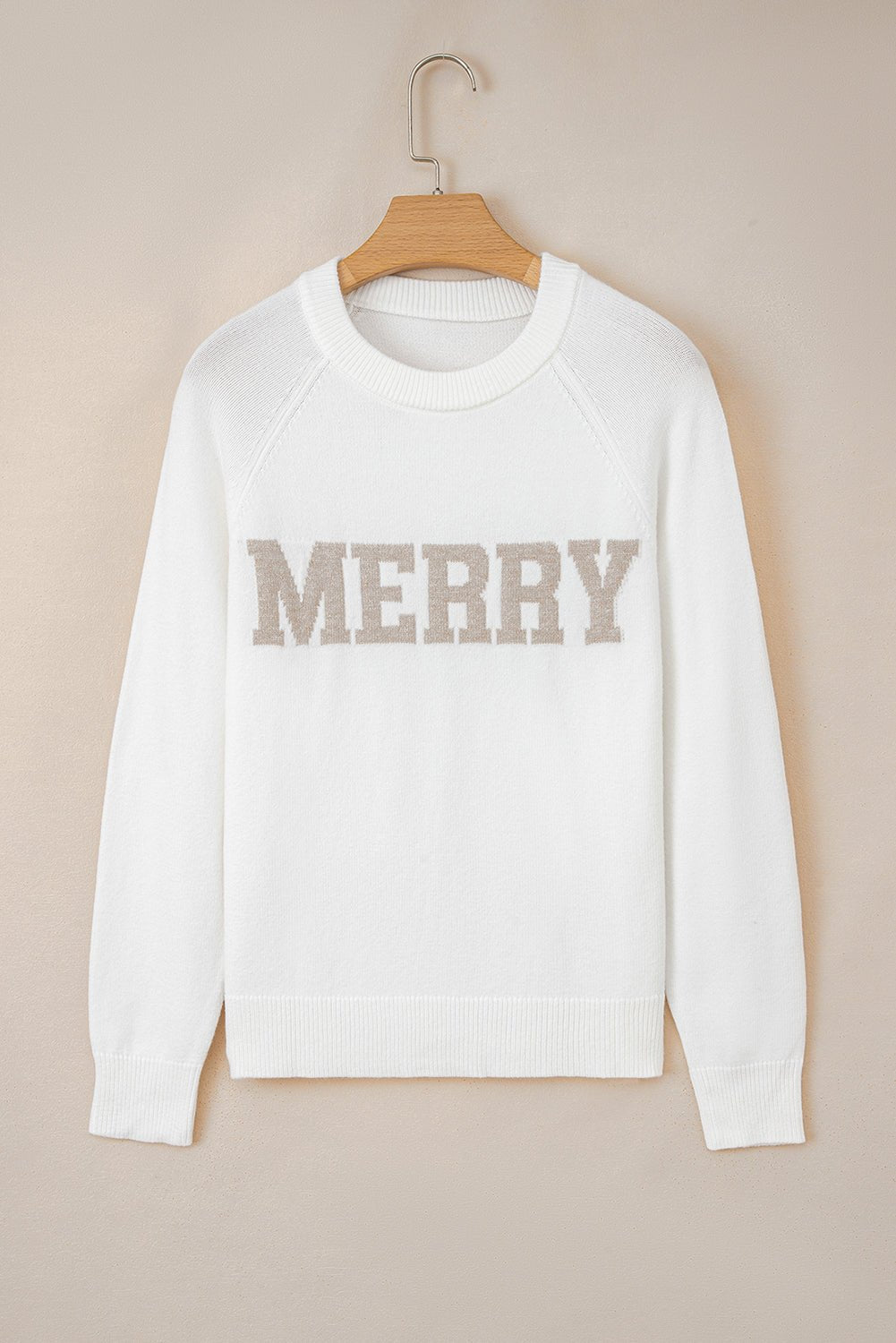 Merry Christmas Raglan Sleeve Sweater - Hello Beautiful BoutiqueSweatersThreaded Pear