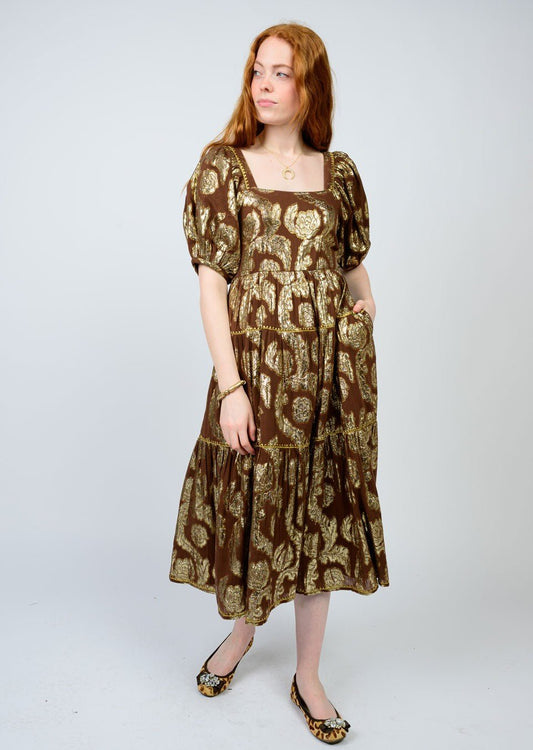 Metallic Roses Dress 73683 - Hello Beautiful BoutiqueUncle Frank