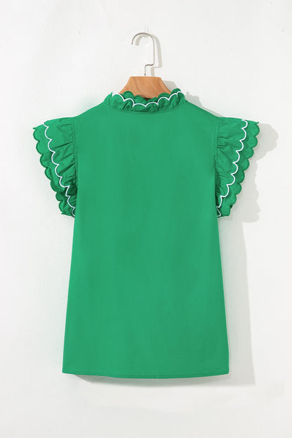 Mia Layered Short Sleeve Blouse - Hello Beautiful BoutiqueBlouses & ShirtsThreaded Pear
