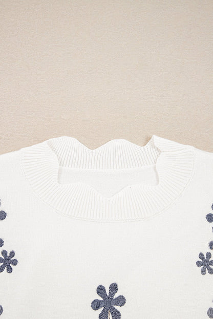 Mia Scallop Hem Cropped Sweater - Hello Beautiful BoutiqueSweatersThreaded Pear