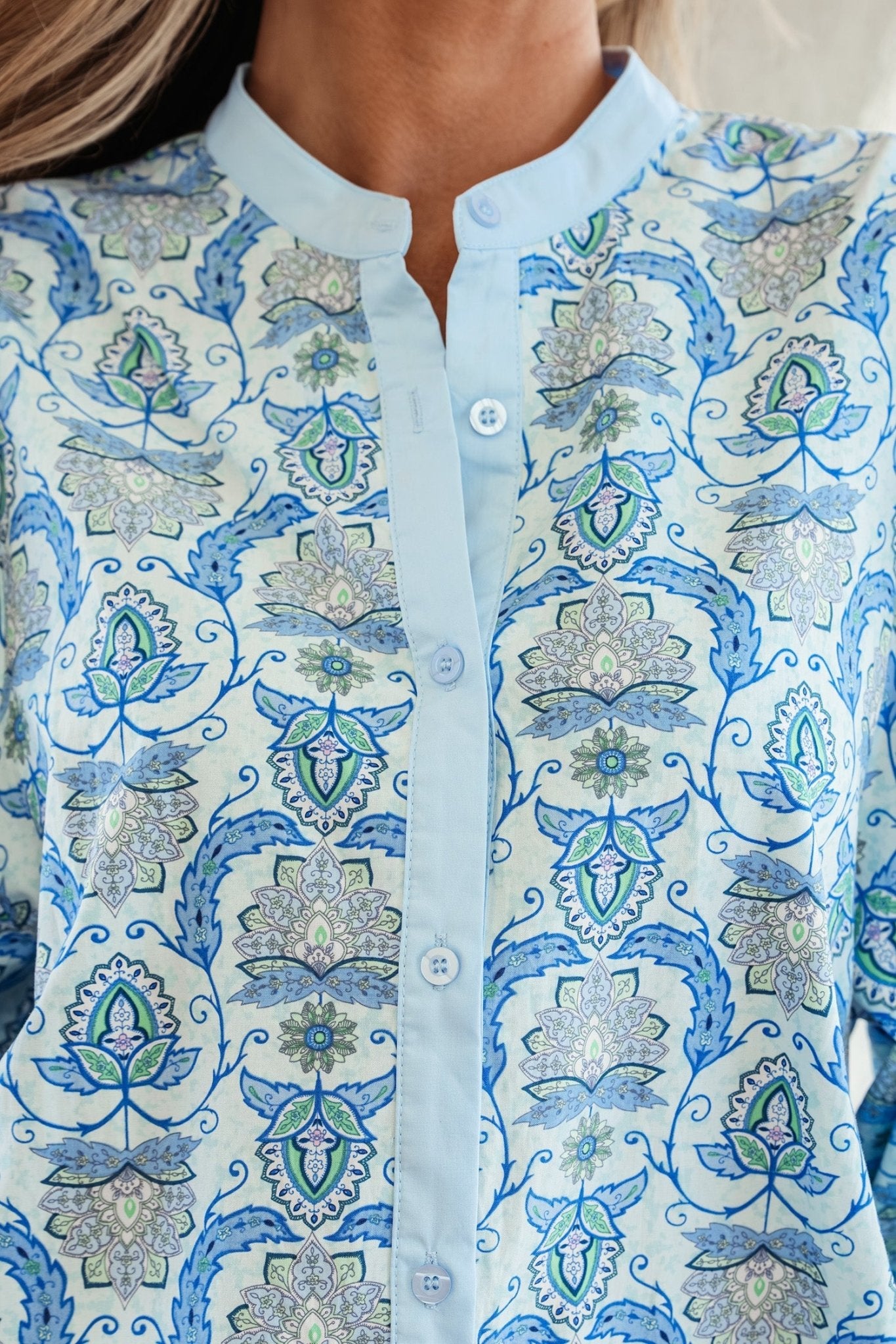 Micah Puff Sleeve Loose Shirt - Hello Beautiful BoutiqueBlouses & ShirtsThreaded Pear