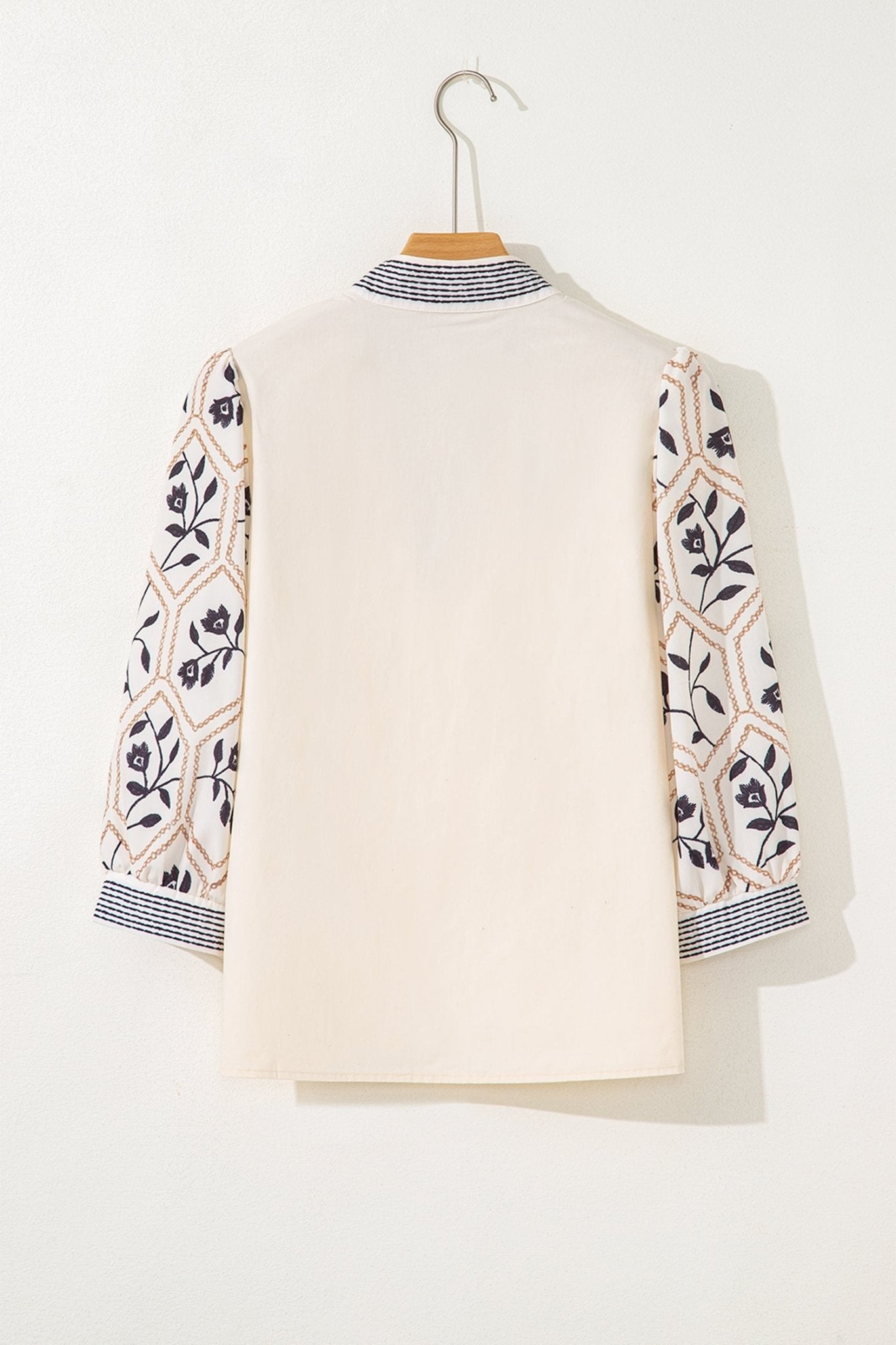 Micah Sleeve Contrast Patchwork Blouse - Hello Beautiful BoutiqueBlouses & ShirtsThreaded Pear