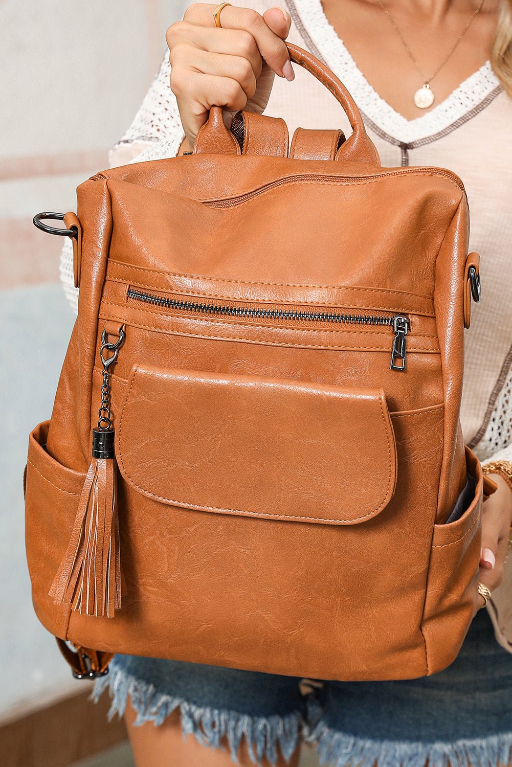 Michaela Pu Large Capacity Backpack - Hello Beautiful BoutiqueBackpacksThreaded Pear