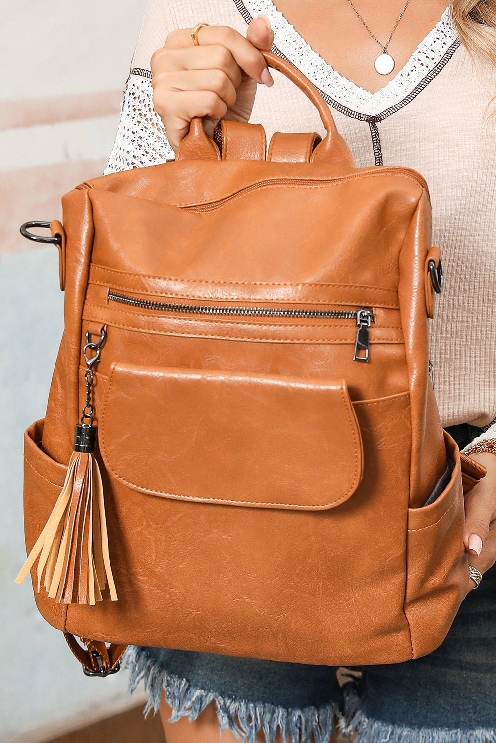 Michaela Pu Large Capacity Backpack - Hello Beautiful BoutiqueBackpacksThreaded Pear