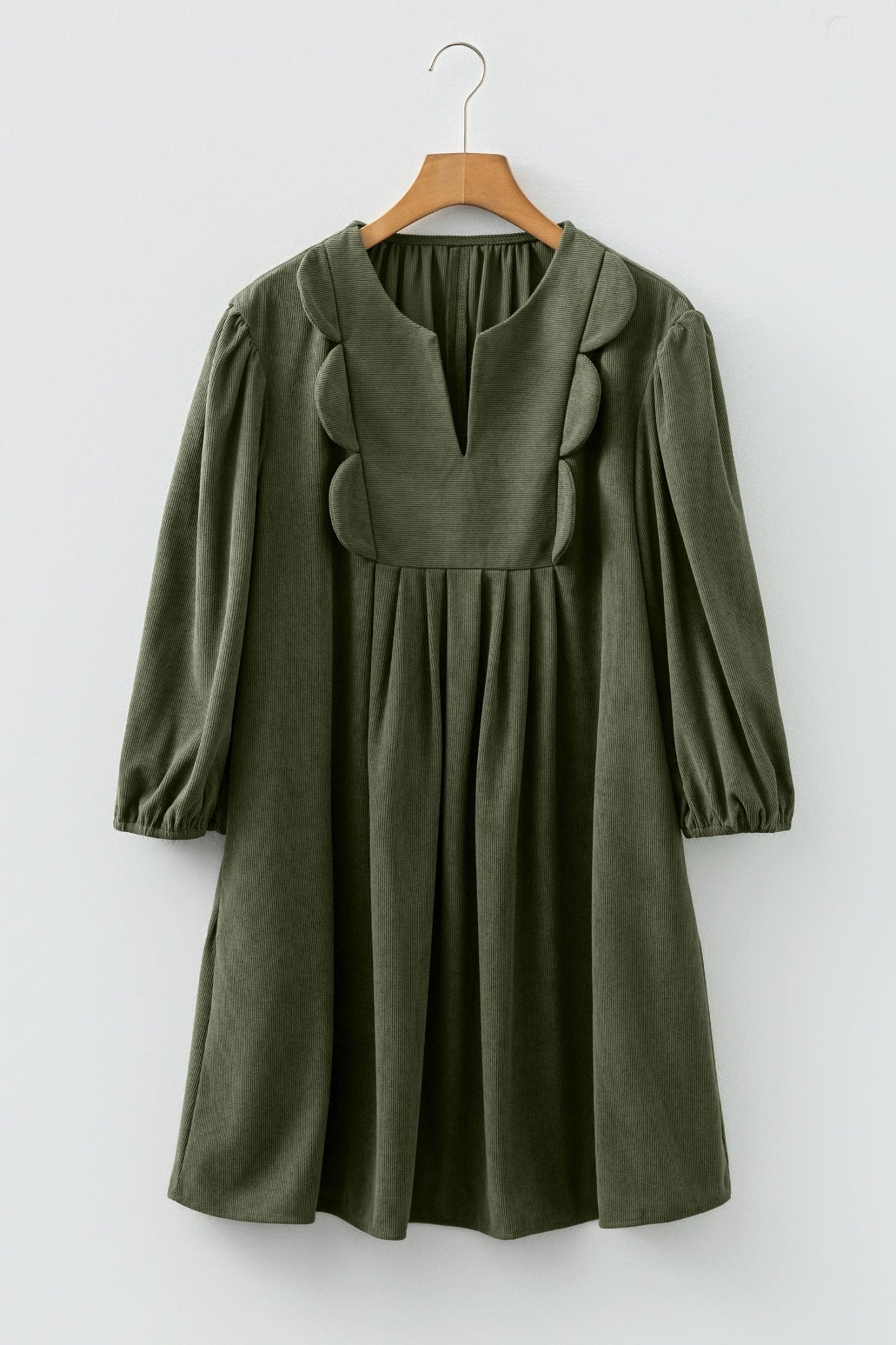 Michelle Pleated Corduroy Mini Dress - Hello Beautiful BoutiqueMini DressesThreaded Pear