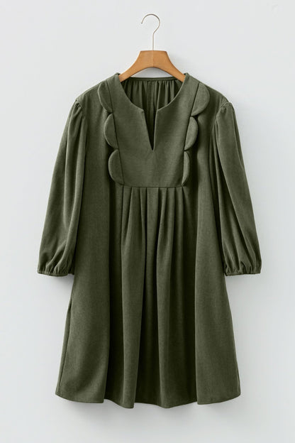 Michelle Pleated Corduroy Mini Dress - Hello Beautiful BoutiqueMini DressesThreaded Pear