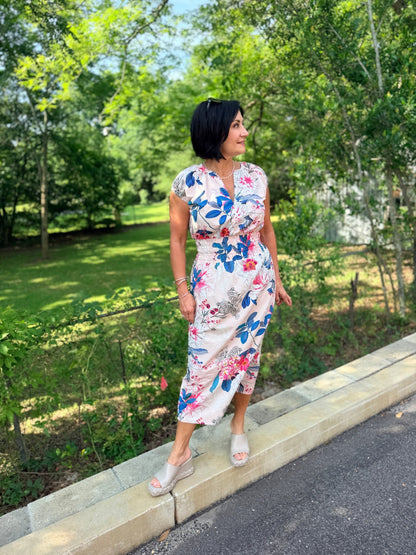 Midi Dress with Smocked Waist - Hello Beautiful BoutiqueAPNY