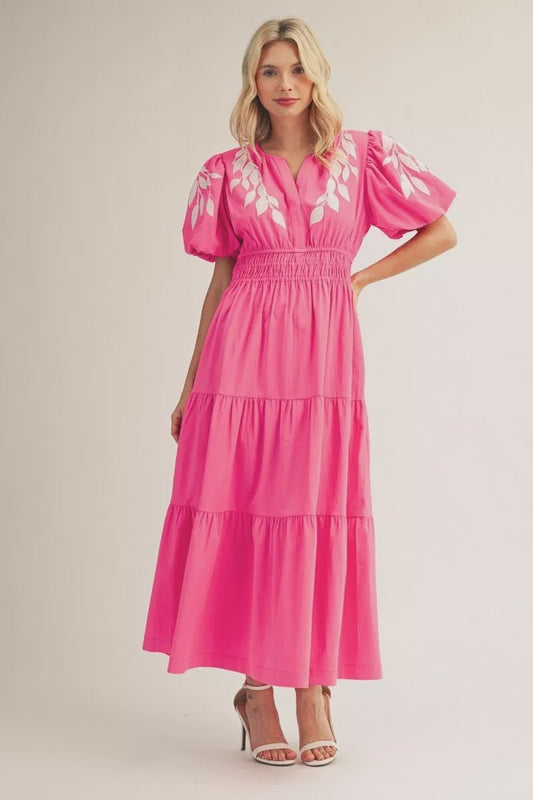 Midi with Embroidery S9004 - Hello Beautiful BoutiqueDressJodifl