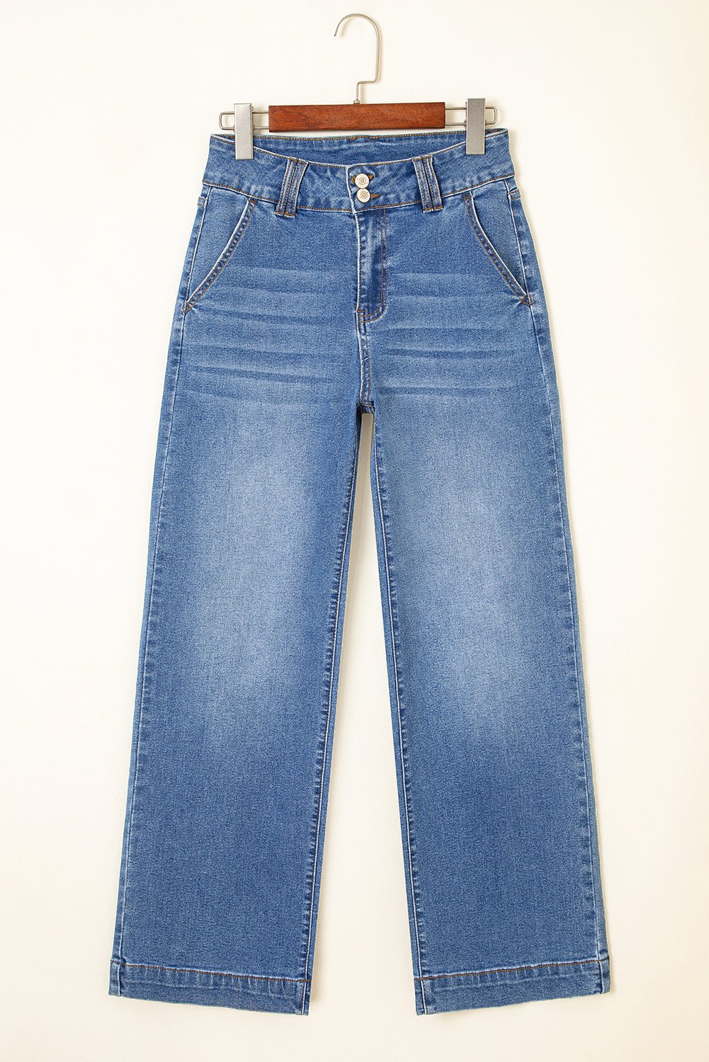Mikaela Fly Straight Leg Jeans - Hello Beautiful BoutiqueJeansThreaded Pear