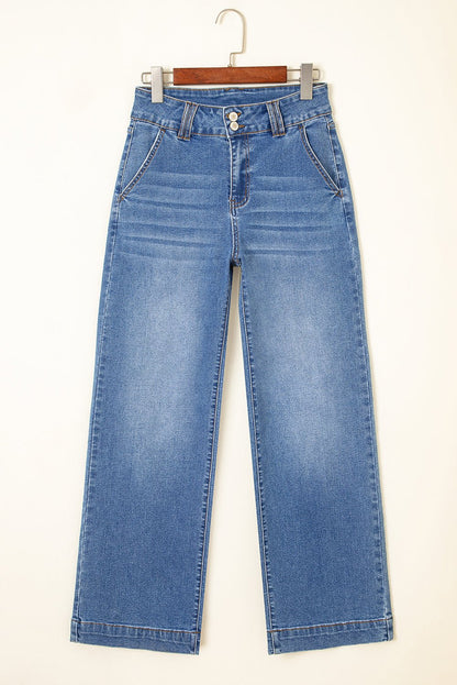 Mikaela Fly Straight Leg Jeans - Hello Beautiful BoutiqueJeansThreaded Pear
