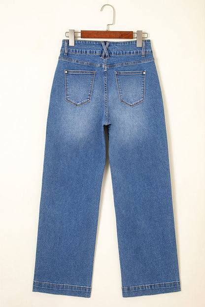 Mikaela Fly Straight Leg Jeans - Hello Beautiful BoutiqueJeansThreaded Pear