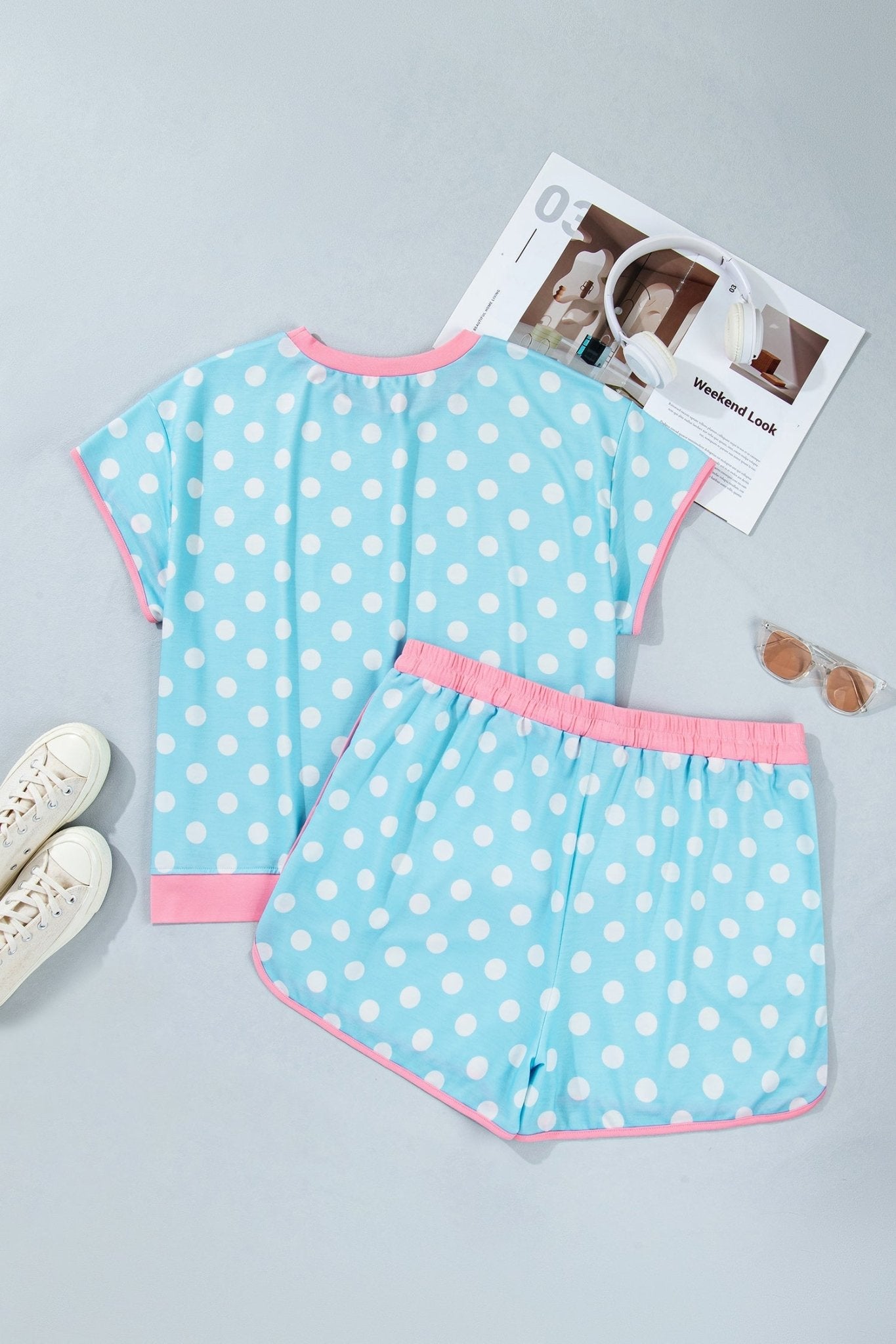 Mikayla Trim 2pcs Short PLUS Set - Hello Beautiful BoutiquePlus Size LoungewearThreaded Pear