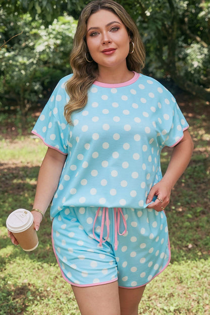 Mikayla Trim 2pcs Short PLUS Set - Hello Beautiful BoutiquePlus Size LoungewearThreaded Pear