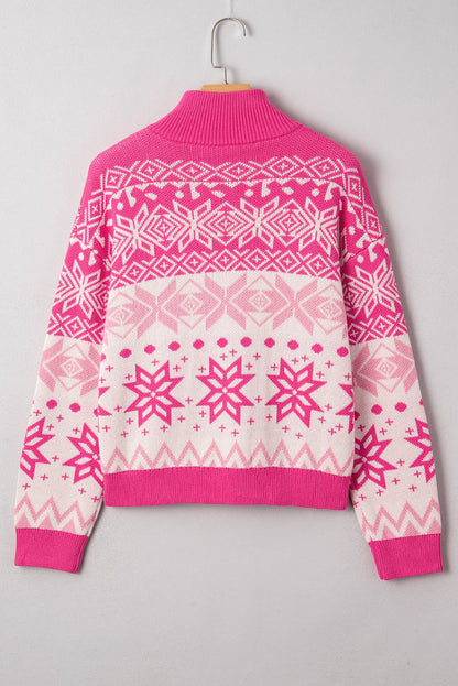 Mila Quarter Zip Collard Sweater - Hello Beautiful BoutiqueSweatersThreaded Pear