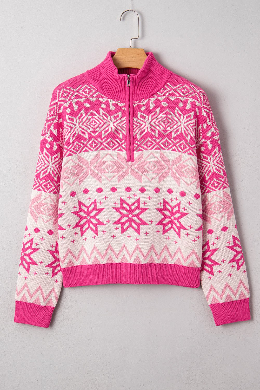 Mila Quarter Zip Collard Sweater - Hello Beautiful BoutiqueSweatersThreaded Pear