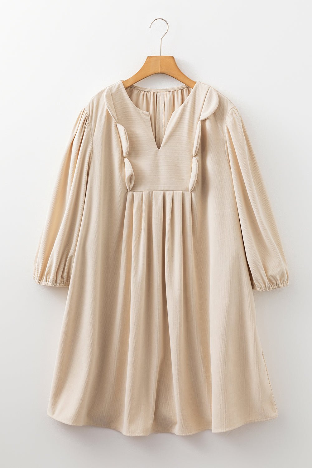 Mila Scallop Detail Mini PLUS Dress - Hello Beautiful BoutiquePlus Size Mini DressesThreaded Pear