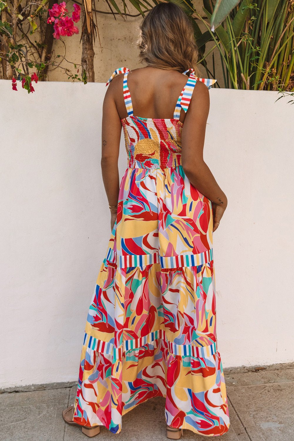 Milan Striped Trim Maxi Sundress - Hello Beautiful BoutiqueMaxi DressesThreaded Pear