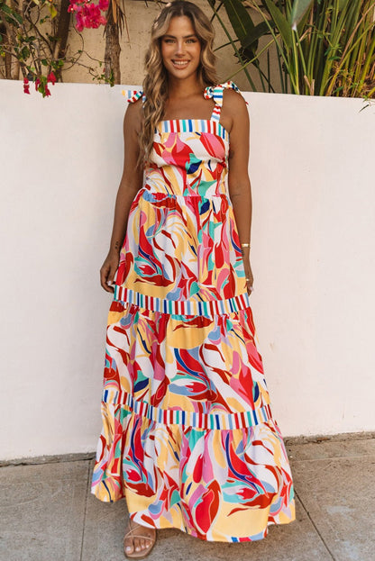 Milan Striped Trim Maxi Sundress - Hello Beautiful BoutiqueMaxi DressesThreaded Pear