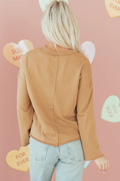 Milana Seam Mineral Wash Sweatshirt - Hello Beautiful BoutiqueSweatshirts & HoodiesThreaded Pear