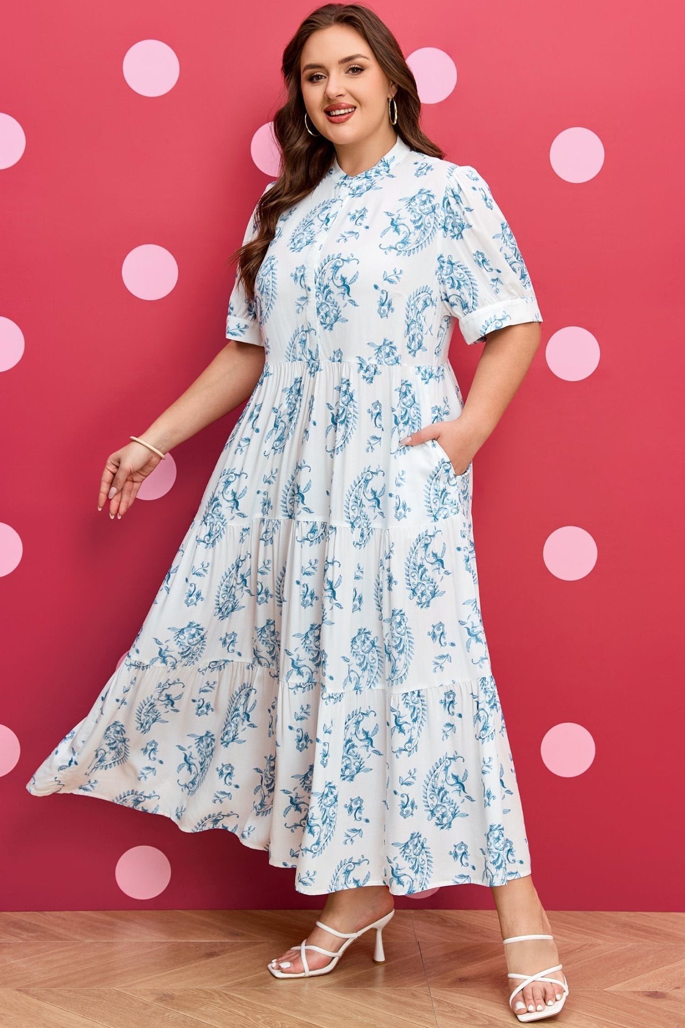 Milana Short Sleeve Maxi PLUS Dress - Hello Beautiful BoutiquePlus Size Maxi DressesThreaded Pear
