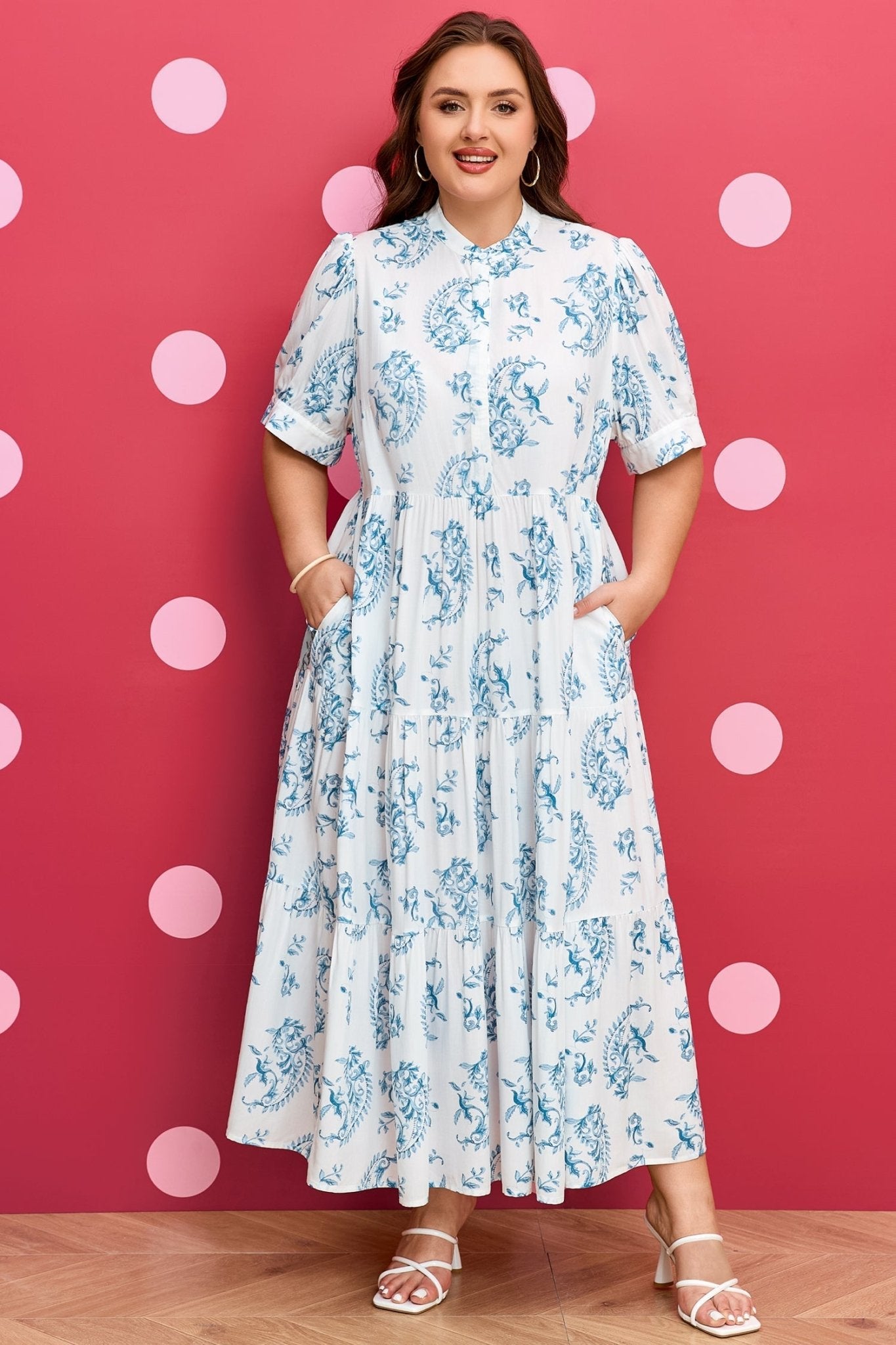 Milana Short Sleeve Maxi PLUS Dress - Hello Beautiful BoutiquePlus Size Maxi DressesThreaded Pear