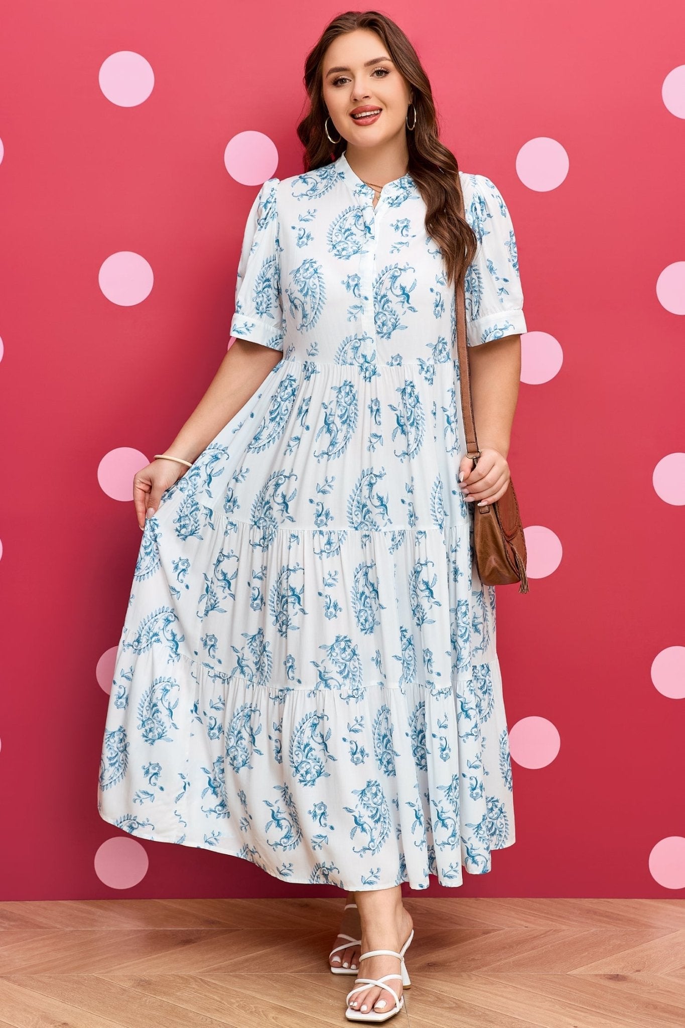 Milana Short Sleeve Maxi PLUS Dress - Hello Beautiful BoutiquePlus Size Maxi DressesThreaded Pear