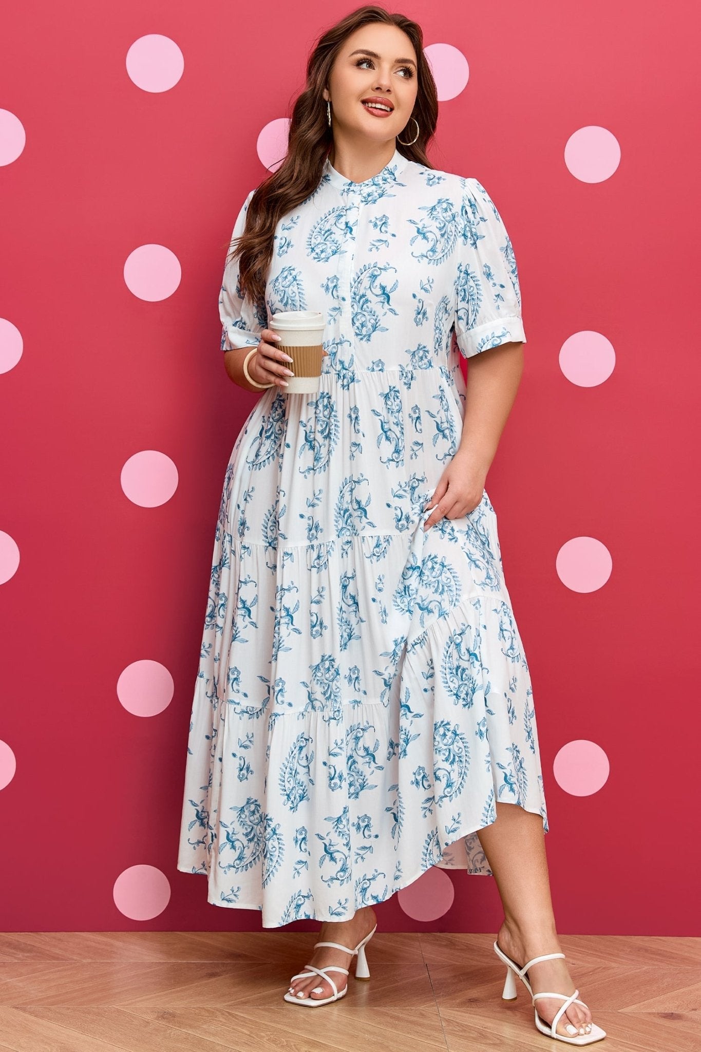 Milana Short Sleeve Maxi PLUS Dress - Hello Beautiful BoutiquePlus Size Maxi DressesThreaded Pear