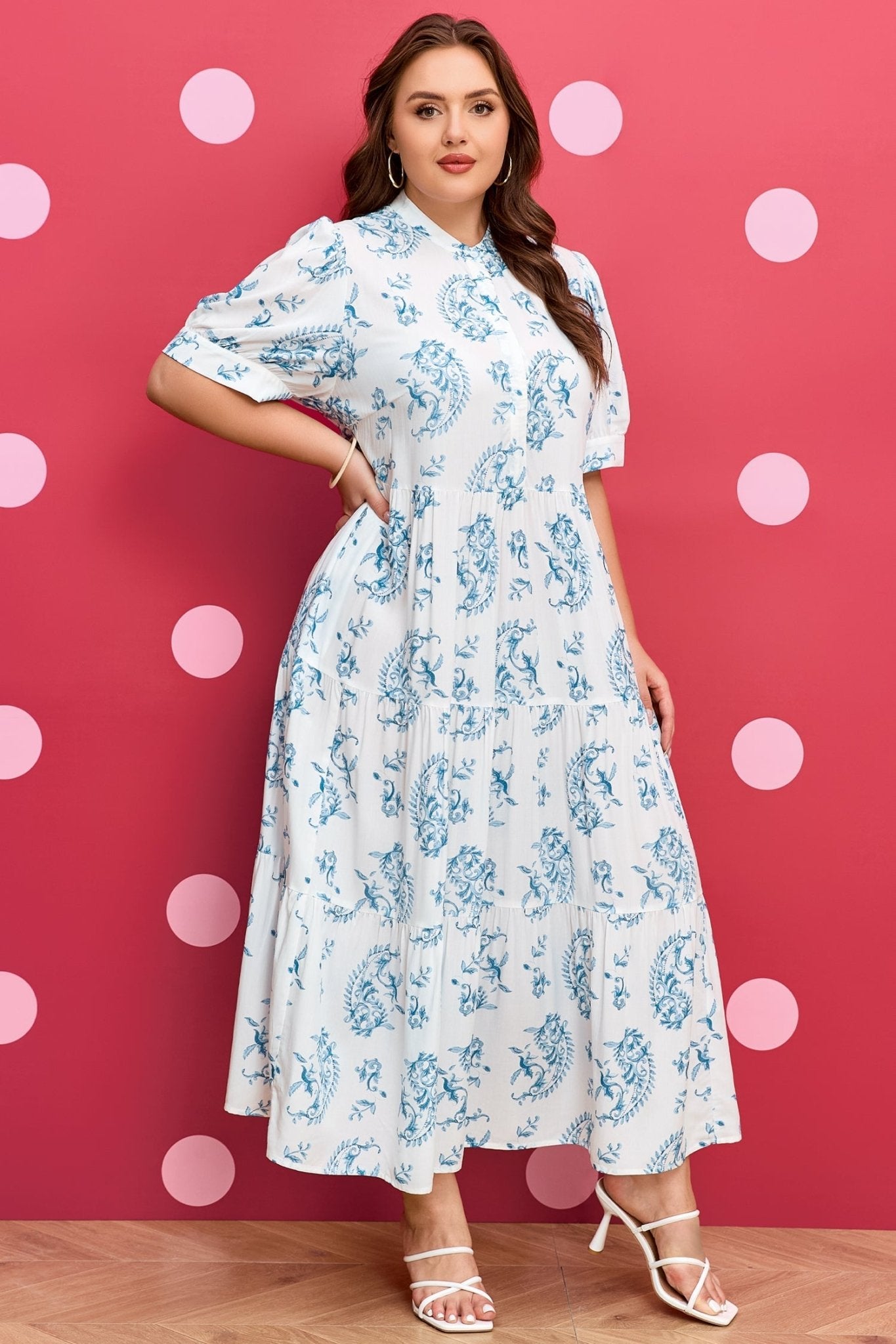 Milana Short Sleeve Maxi PLUS Dress - Hello Beautiful BoutiquePlus Size Maxi DressesThreaded Pear