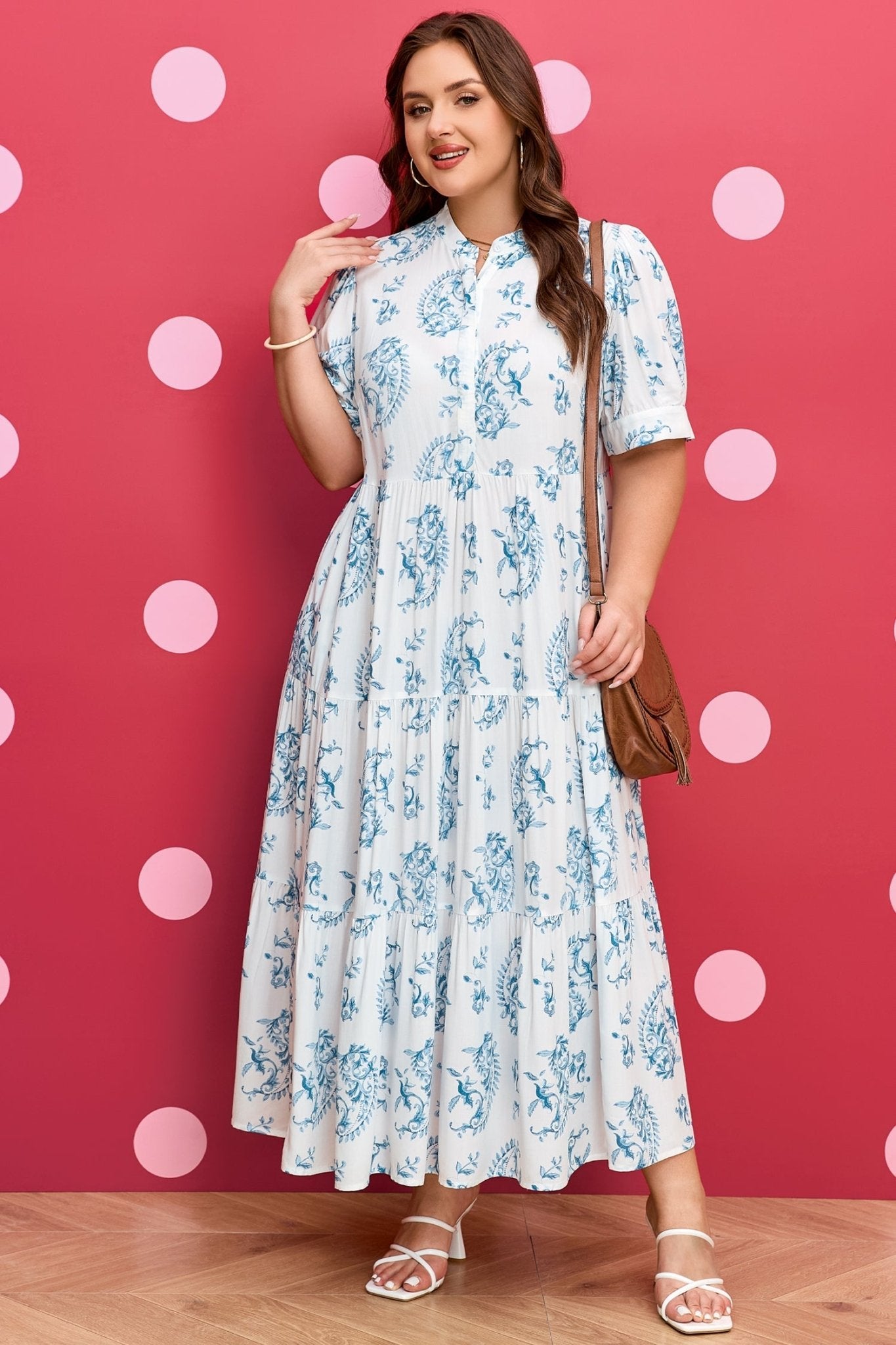 Milana Short Sleeve Maxi PLUS Dress - Hello Beautiful BoutiquePlus Size Maxi DressesThreaded Pear