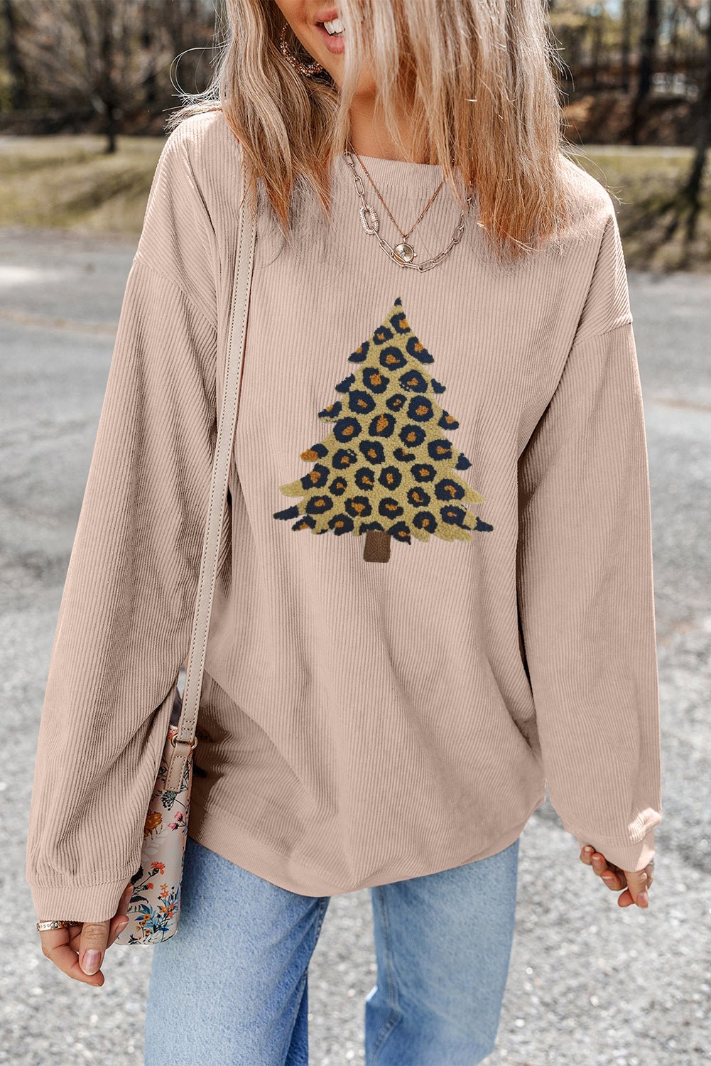 Milazia Tree Graphic Corded Sweatshirt - Hello Beautiful BoutiqueGraphic SweatshirtsThreaded Pear
