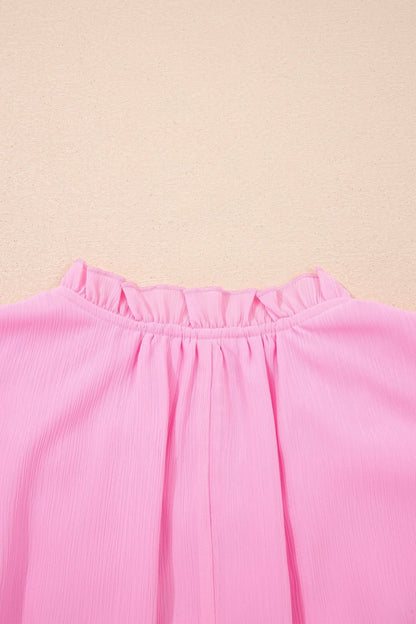 Milena Ruffle Short Sleeve PLUS Blouse - Hello Beautiful BoutiquePlus Size Blouses & ShirtsThreaded Pear