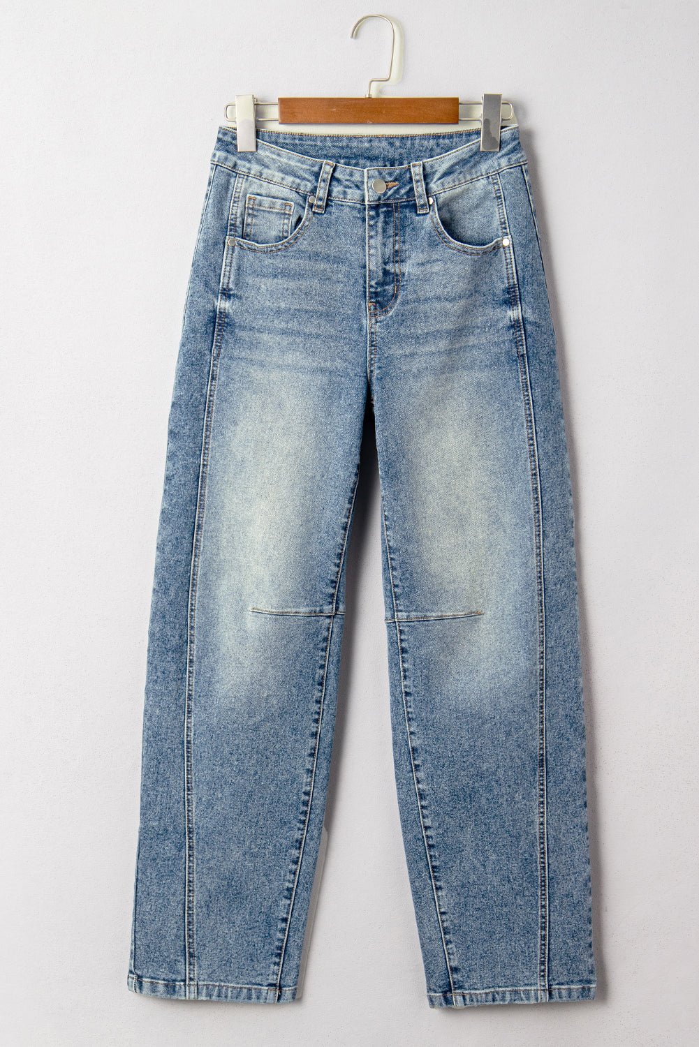 Milena Seam Detail Shift Jeans - Hello Beautiful BoutiqueJeansThreaded Pear