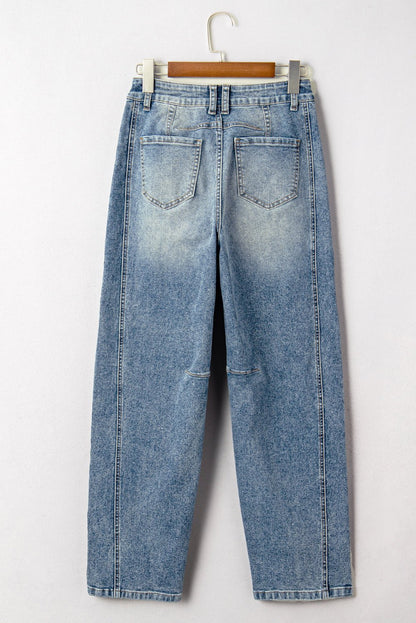 Milena Seam Detail Shift Jeans - Hello Beautiful BoutiqueJeansThreaded Pear