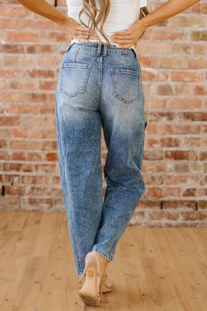 Milena Seam Detail Shift Jeans - Hello Beautiful BoutiqueJeansThreaded Pear