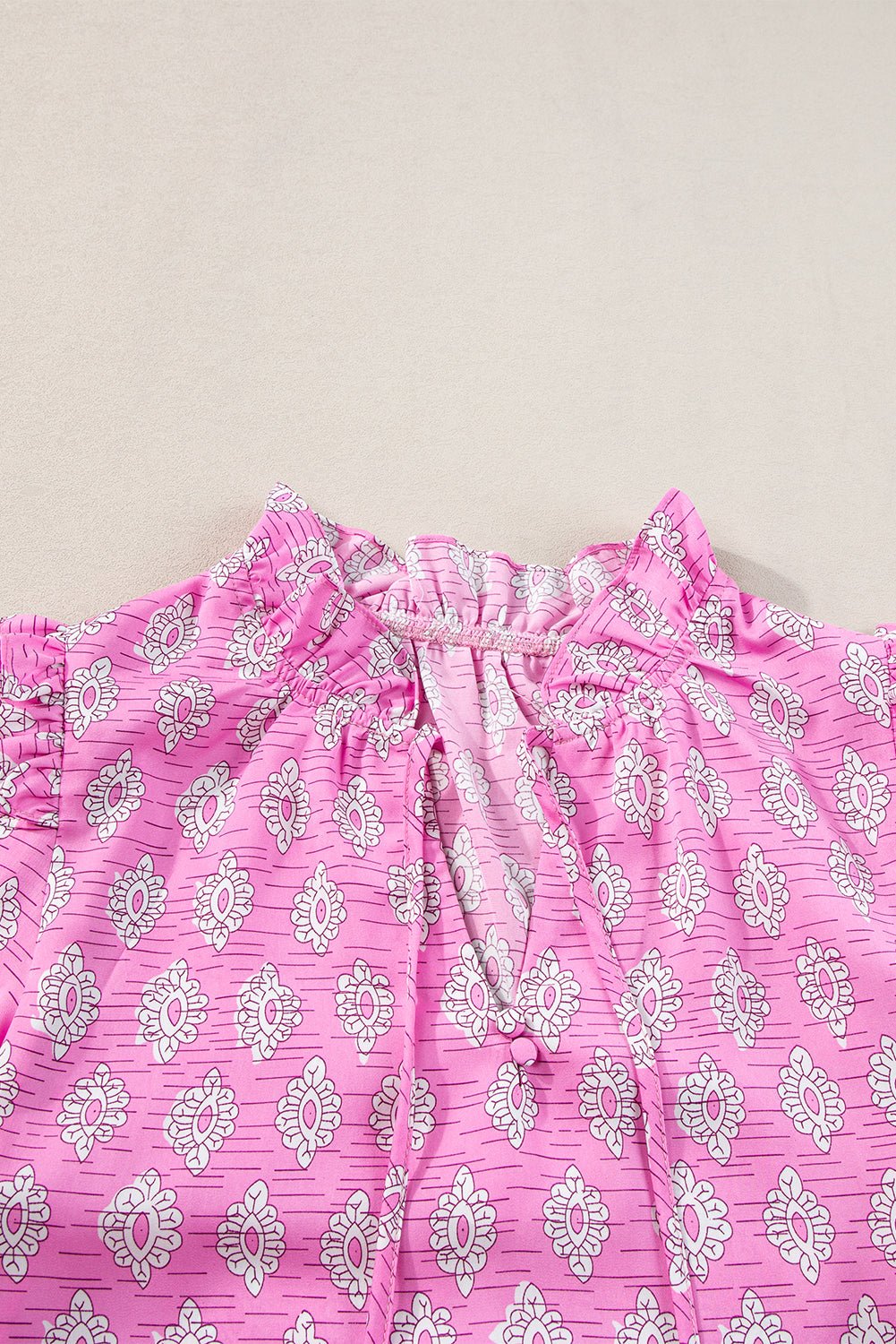 Miller Ruffled Short Sleeve Blouse - Hello Beautiful BoutiqueBlouses & ShirtsThreaded Pear
