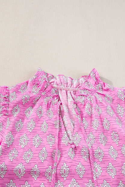 Miller Ruffled Short Sleeve Blouse - Hello Beautiful BoutiqueBlouses & ShirtsThreaded Pear