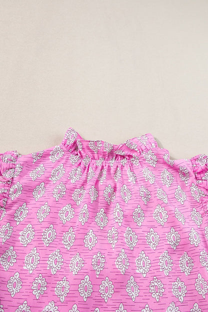 Miller Ruffled Short Sleeve Blouse - Hello Beautiful BoutiqueBlouses & ShirtsThreaded Pear