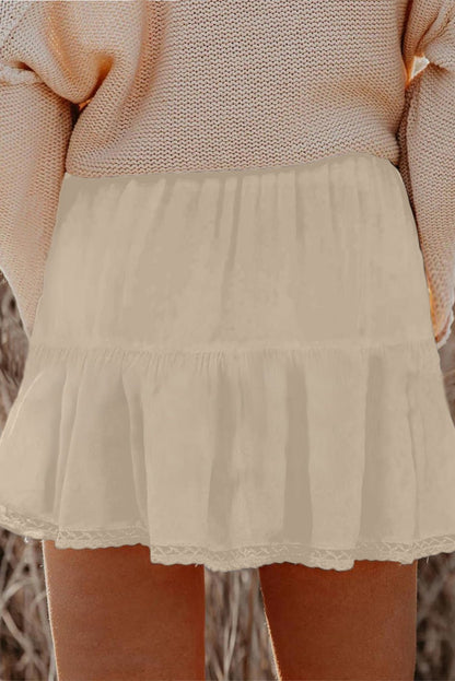 Millie Trim Boho Ruffled PLUS Shorts - Hello Beautiful BoutiquePlus Size BottomsThreaded Pear