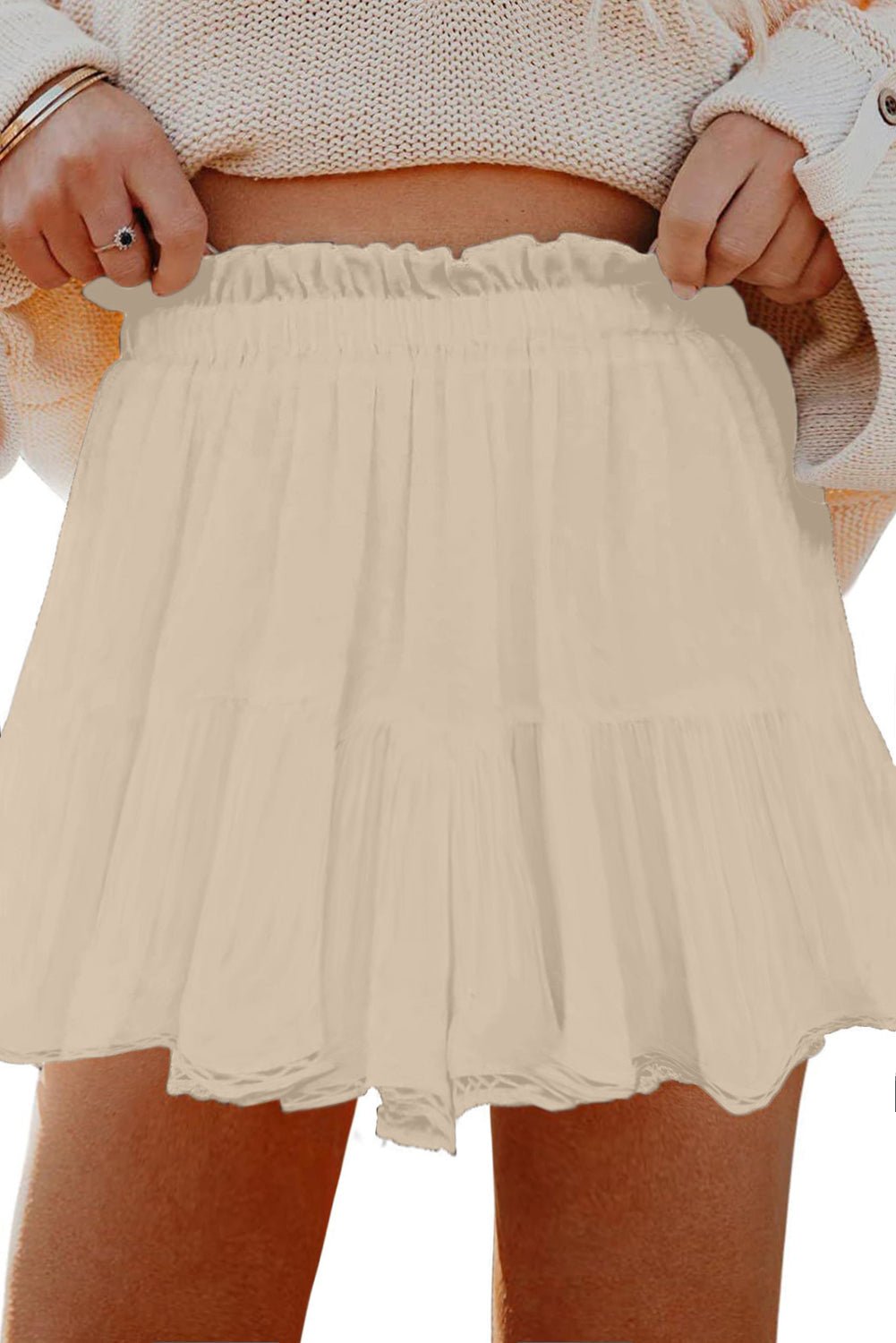 Millie Trim Boho Ruffled PLUS Shorts - Hello Beautiful BoutiquePlus Size BottomsThreaded Pear