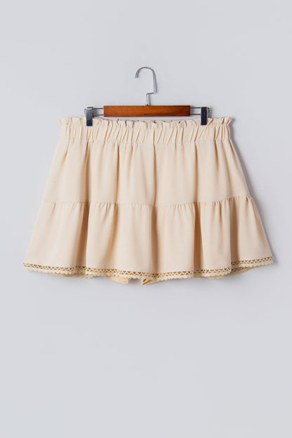 Millie Trim Boho Ruffled PLUS Shorts - Hello Beautiful BoutiquePlus Size BottomsThreaded Pear