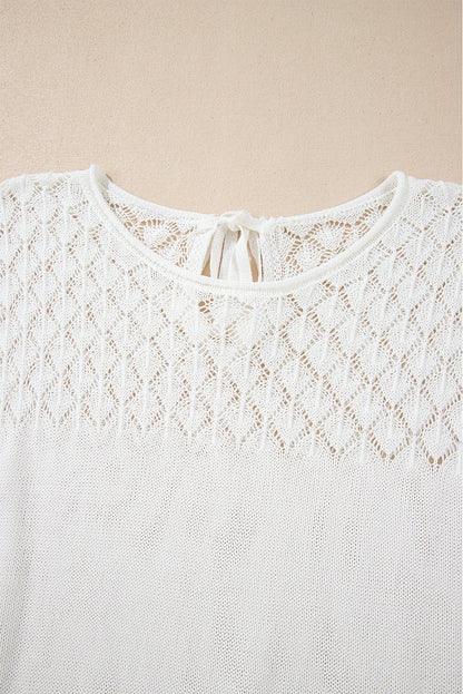 Miracle Back Short Sleeve Sweater - Hello Beautiful BoutiqueShort Sleeve SweatersThreaded Pear