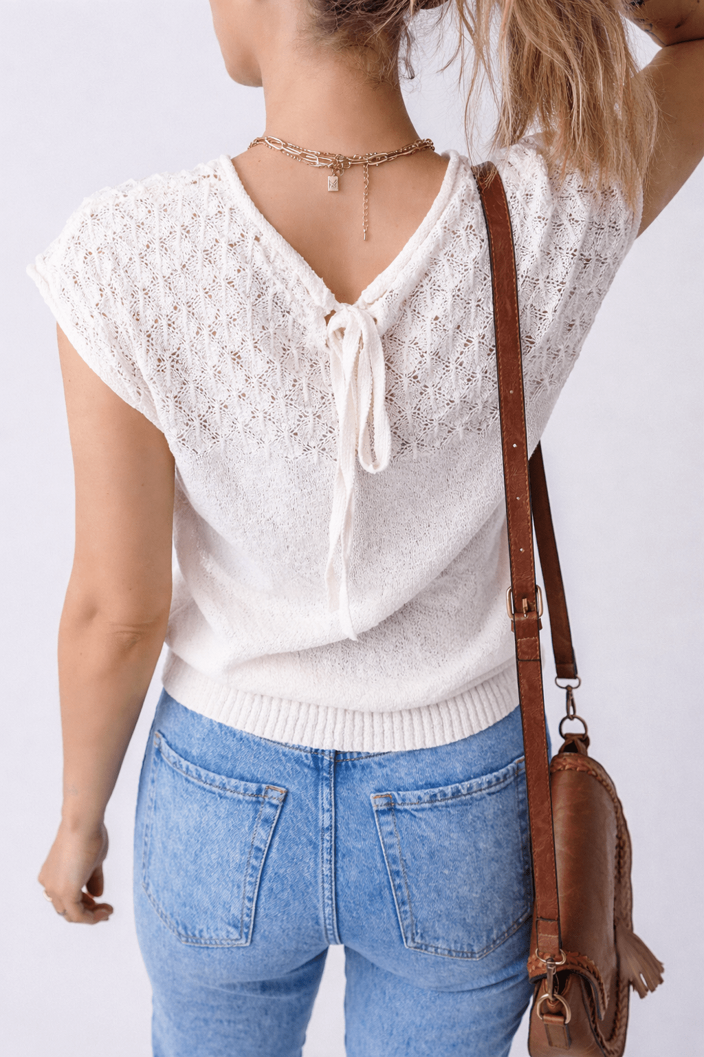 Miracle Back Short Sleeve Sweater - Hello Beautiful BoutiqueShort Sleeve SweatersThreaded Pear