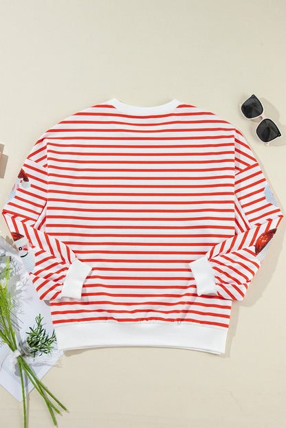 Mirilivia Claus Pattern Christmas Pullover - Hello Beautiful BoutiqueGraphic SweatshirtsThreaded Pear
